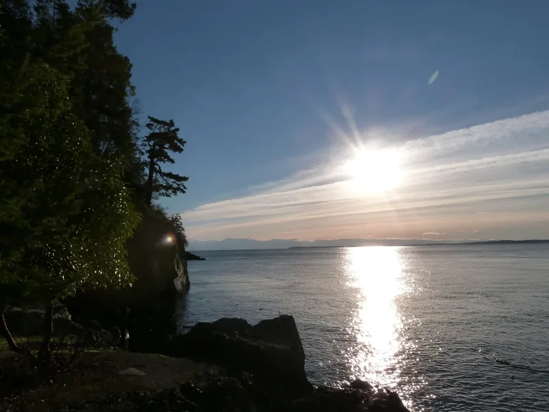 Haro Strait seen from the rocky shore at Lime Kiln Point