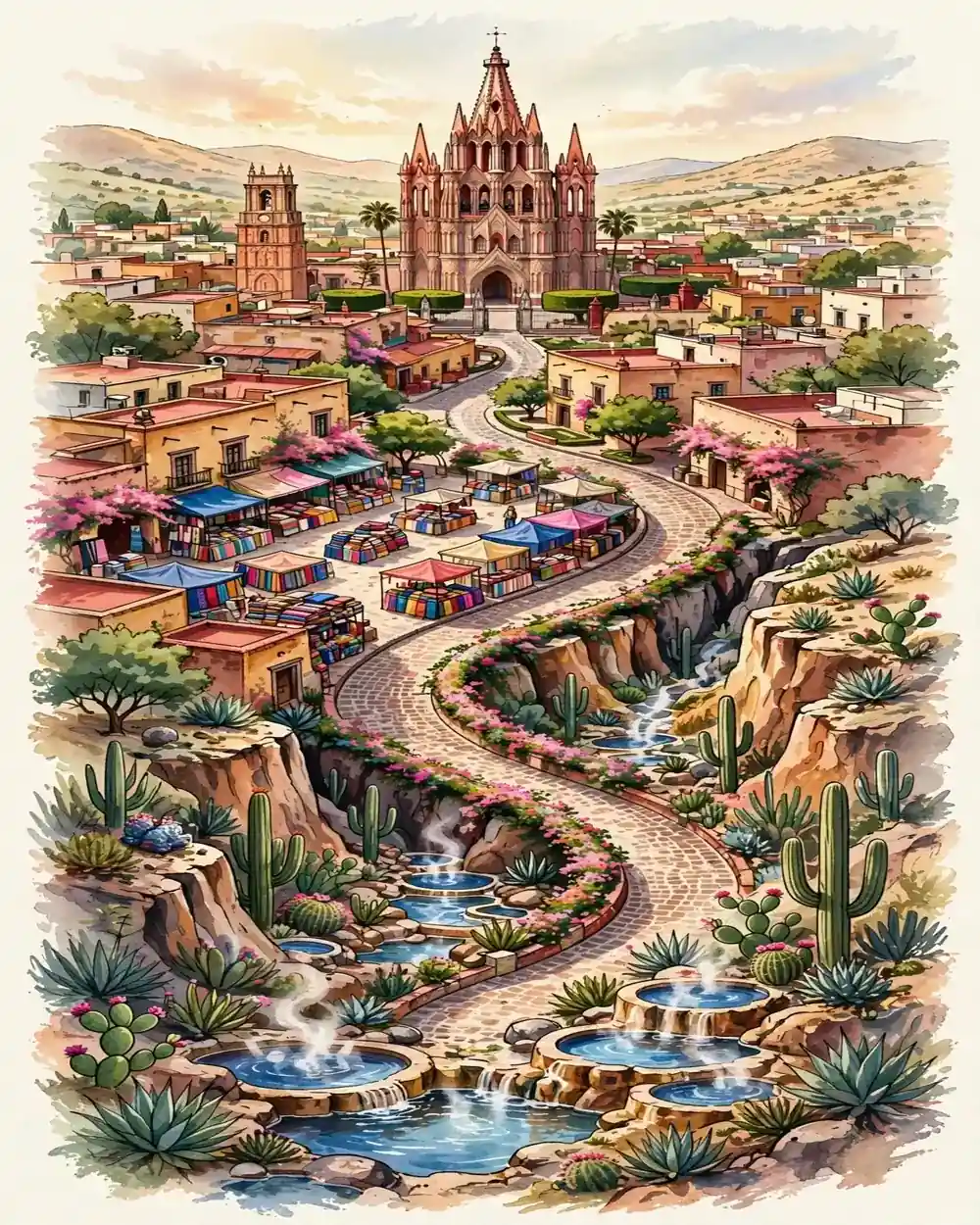 Illustrated five-day San Miguel de Allende couples route plan