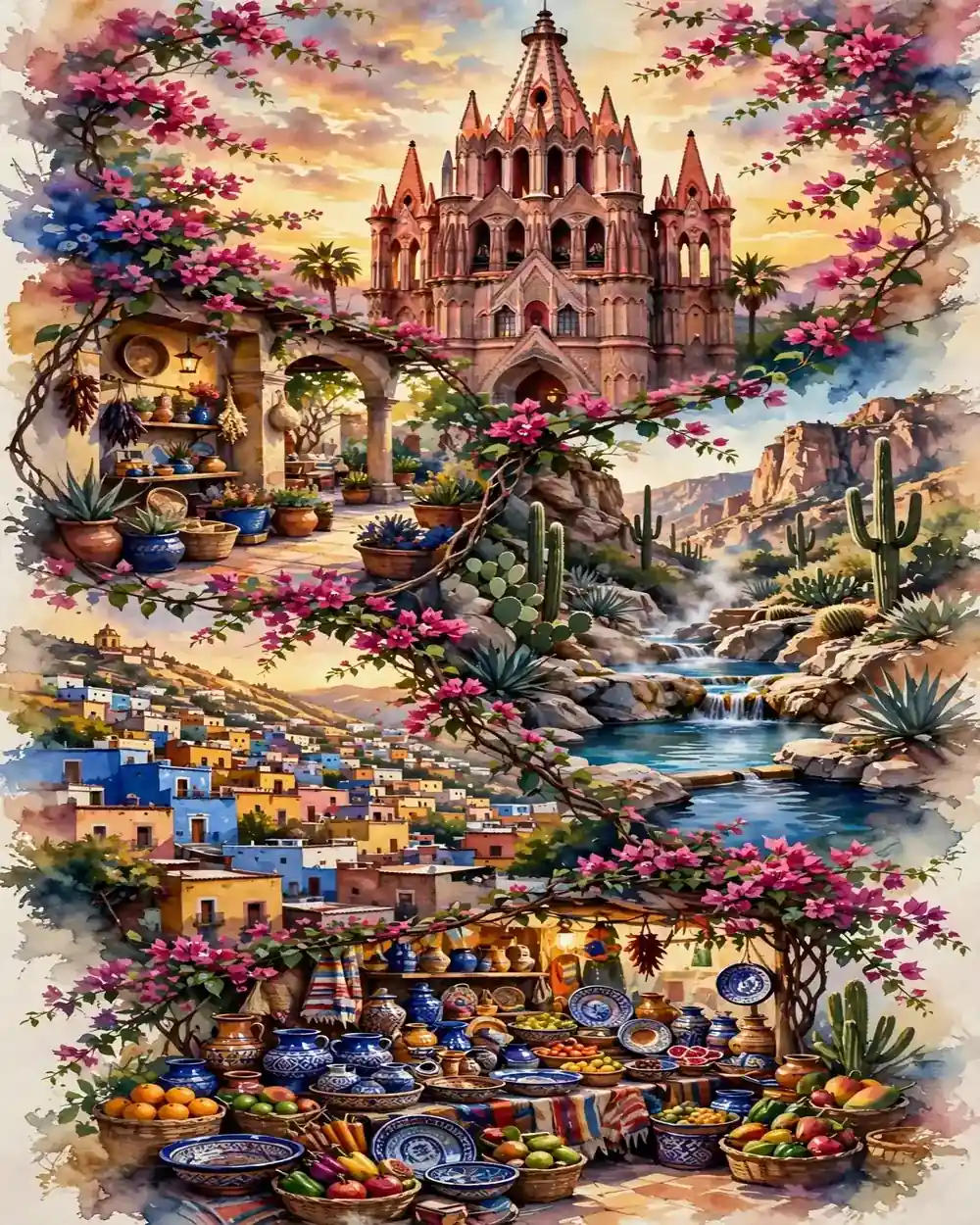 Saveable recap graphic for the five-day San Miguel de Allende couples route
