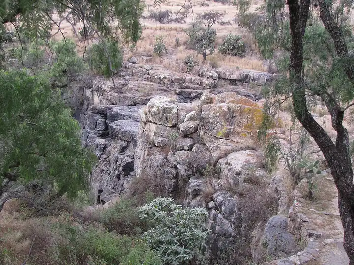 The canyon at El Charco del Ingenio botanical garden
