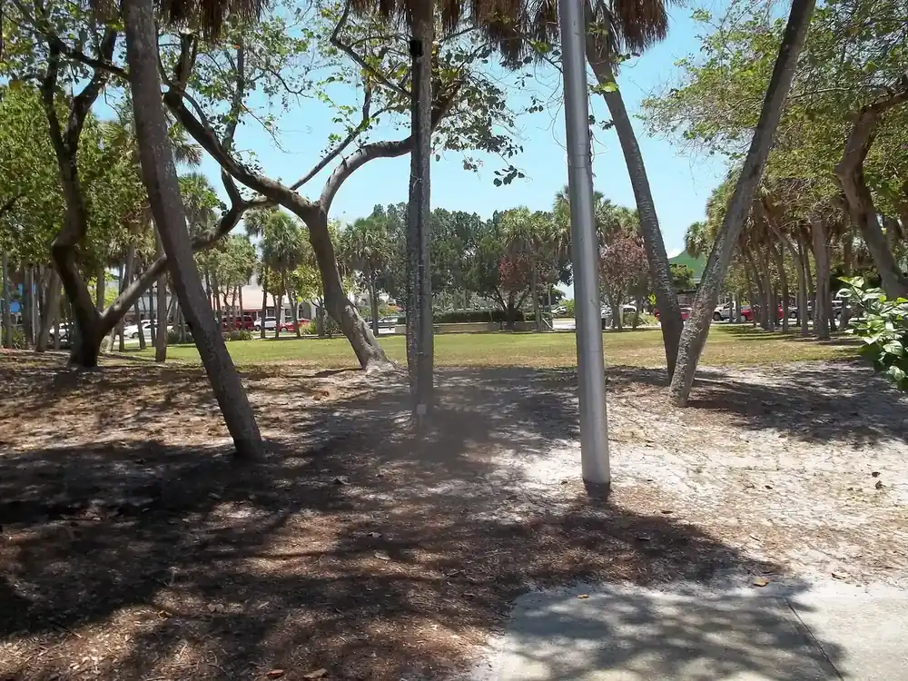 St. Armands Circle in Sarasota in warm evening light