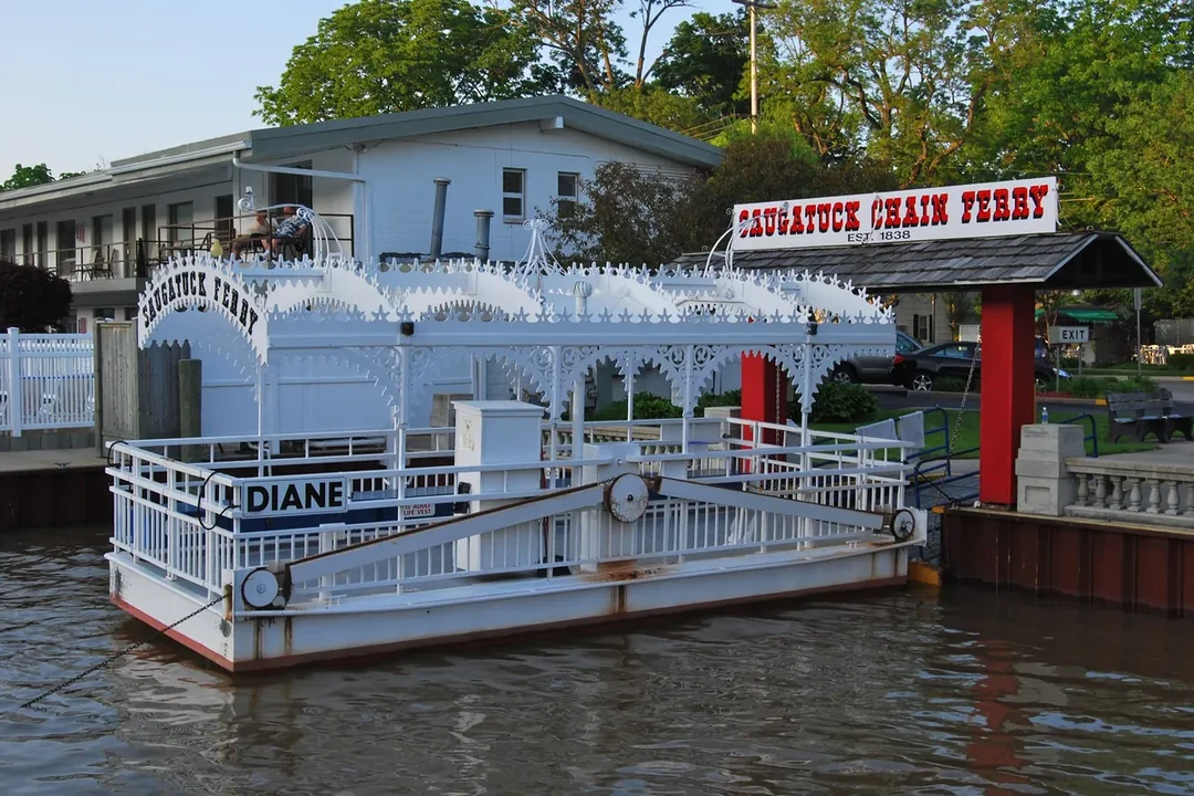 The Saugatuck chain ferry on the Kalamazoo River