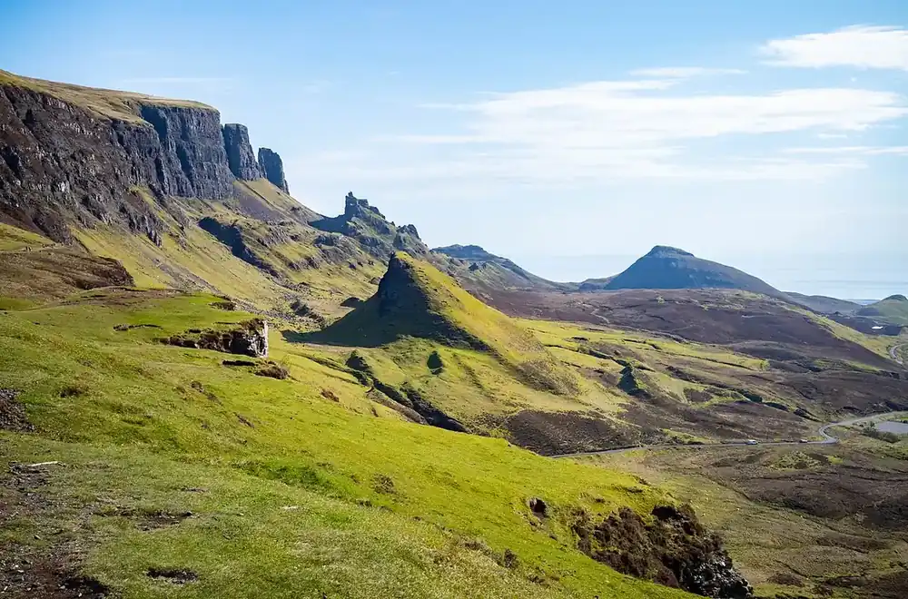 The Quiraing's jagged ridge on the Isle of Skye