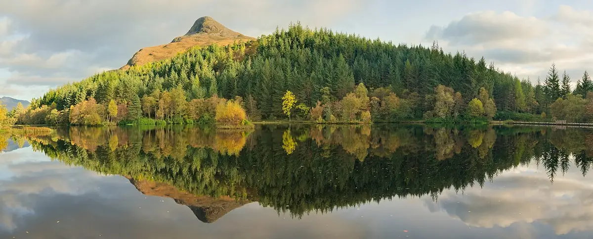 Mist drifting over a Highland glen near Glencoe