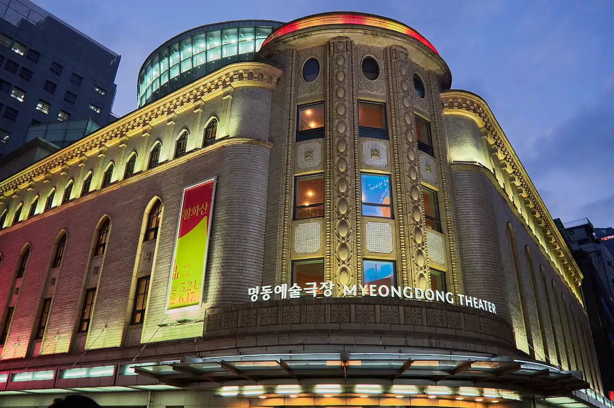 Myeongdong's shopping street in Seoul