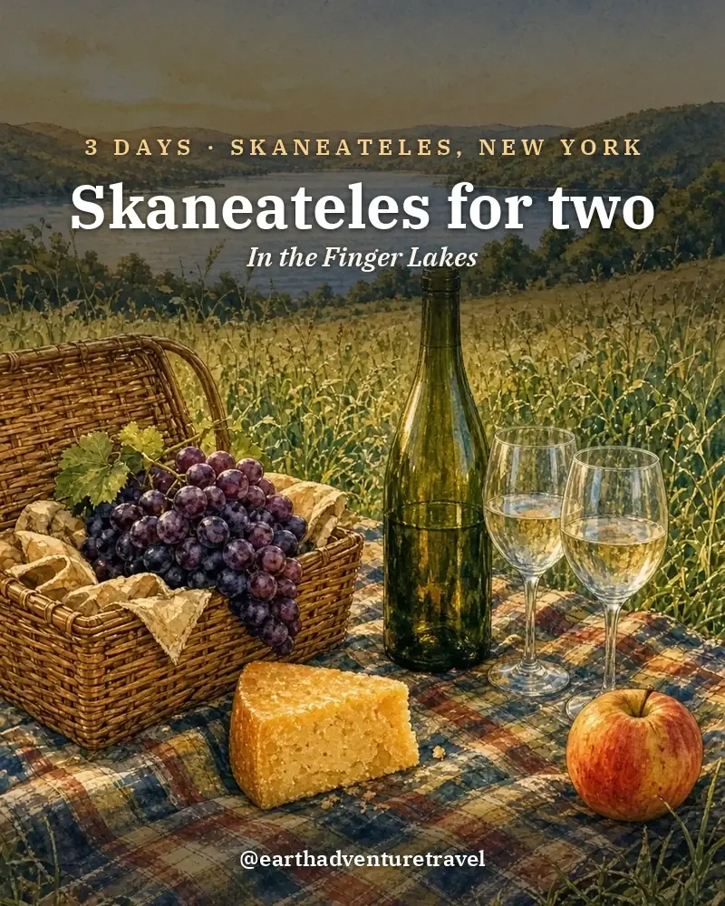 Illustrated recap card: Skaneateles