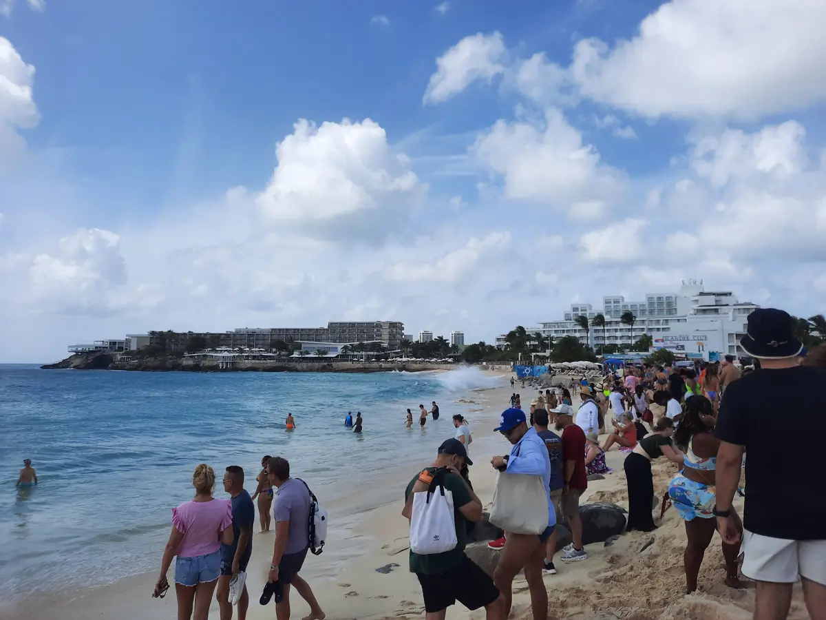 Maho Beach at farewell