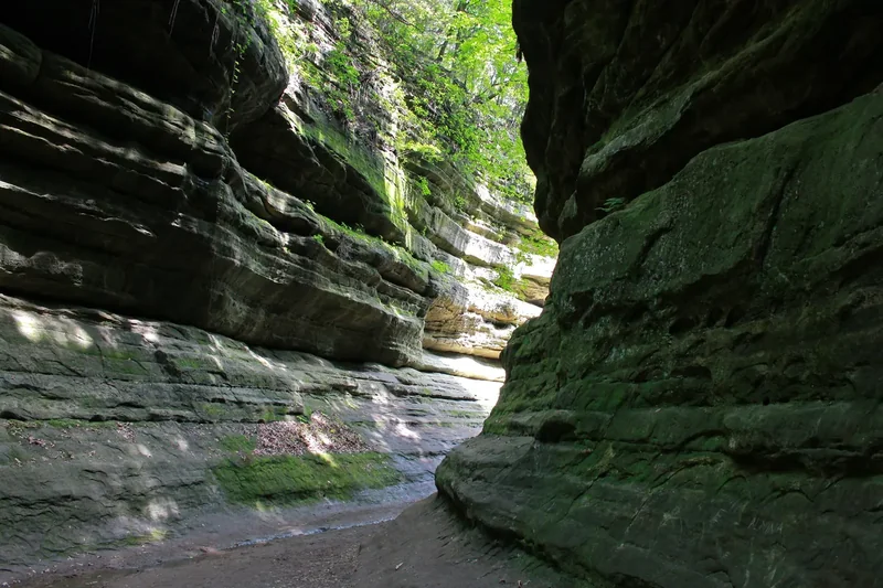 French Canyon at Starved Rock State Park, a narrow sandstone slot
