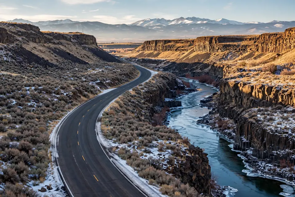 The Rio Grande gorge along the Low Road to Taos