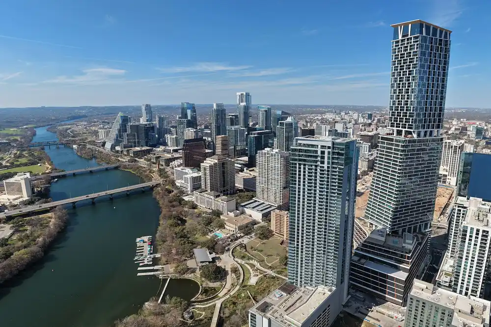 The Austin skyline, the farewell stop before flying home
