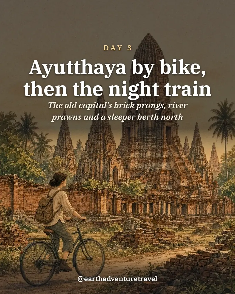 Illustrated day card: The old capital's brick prangs, river prawns and a sleeper berth north