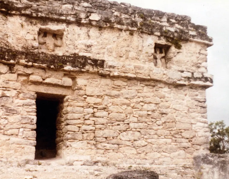 Nohoch Mul pyramid rising above the jungle at Coba