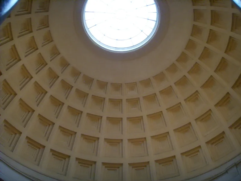 The coffered dome and oculus of the National Gallery of Art rotunda