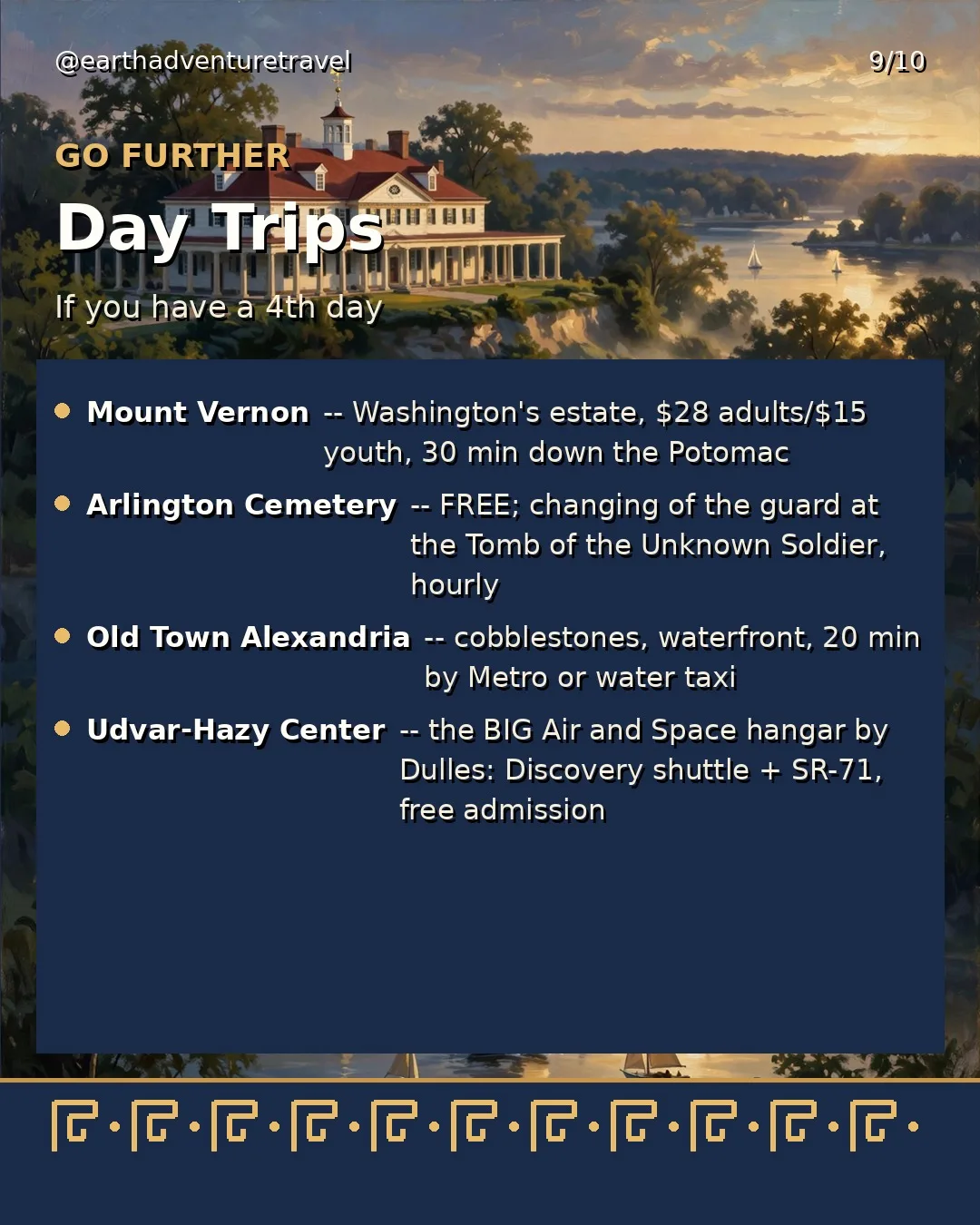 Illustrated Washington DC day trips guide
